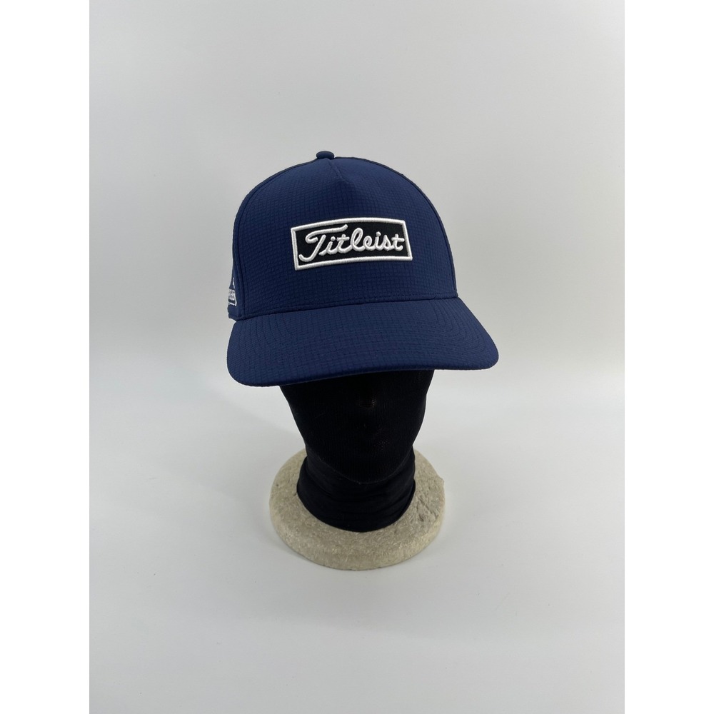 Titleist Golf Hat Navy Blue Falconhead Logo Snapback Adjustable Mesh Cap